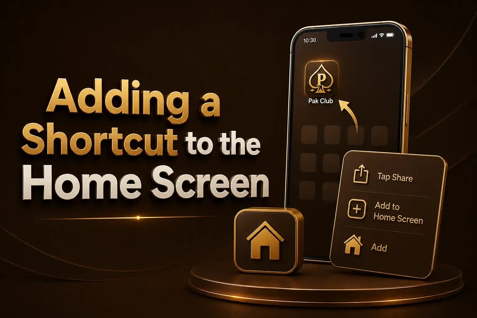 Add to Home Screen shortcut Safari share sheet showing the Add to Home Screen option