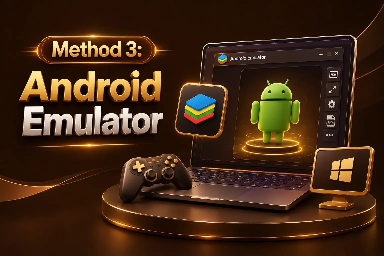 Android emulator Android emulator running on a Windows desktop computer