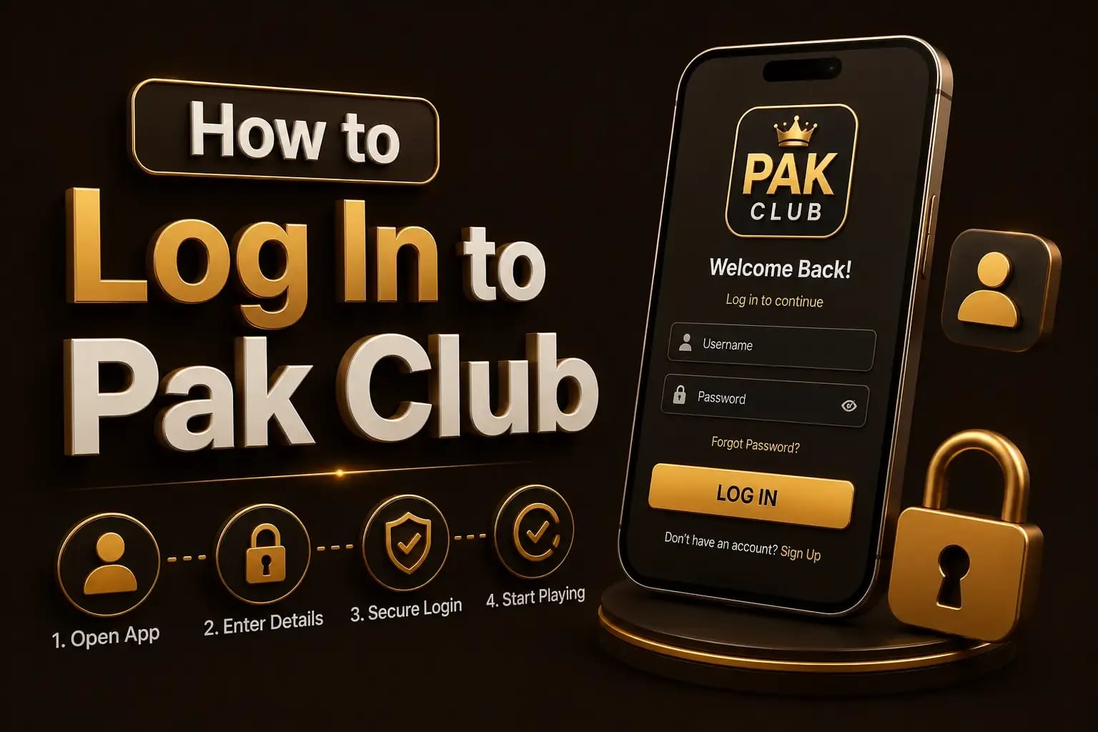 How to log in Signing in to a Pak Club account with a registered number and password