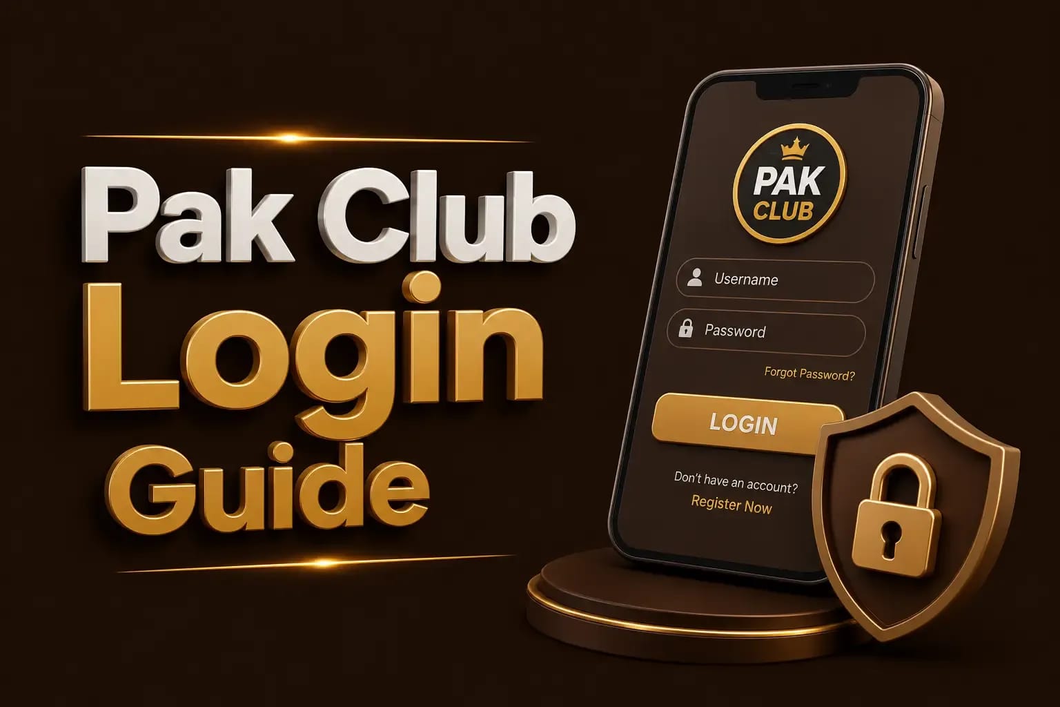 Login guide Pak Club login guide showing the account sign-in screen