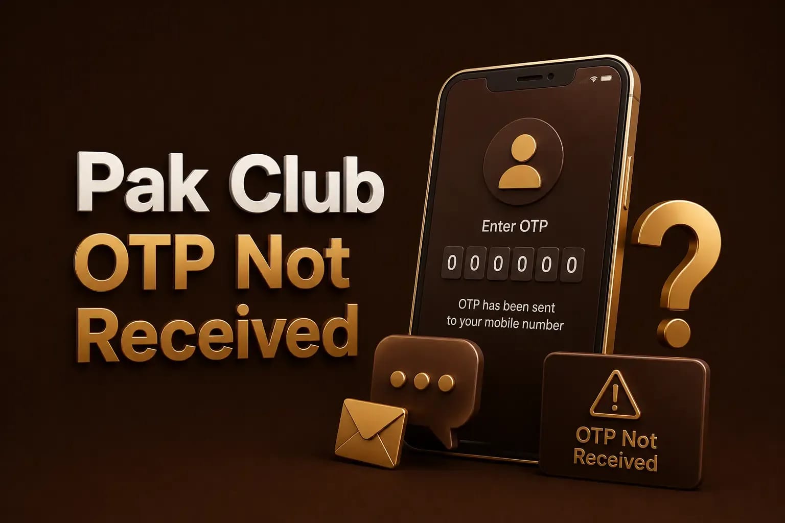 OTP not received Pak Club OTP verification screen while the code has not arrived